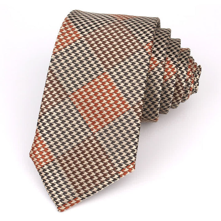 Visuelle Patchwork-Krawatte mit großem Karomuster für Männer