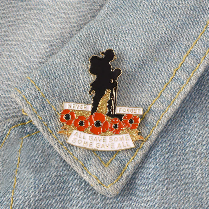 Unisex Gedenkbrosche Britischer Soldat Mohn