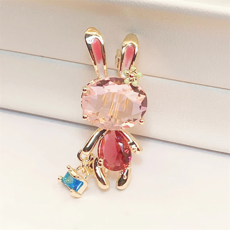 Damen Pink Bunny Kleine Hase Brosche