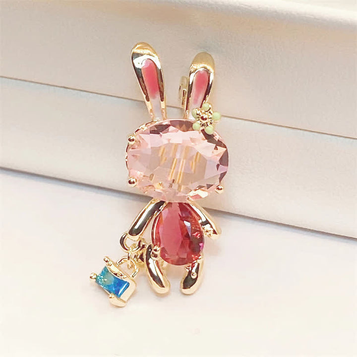 Damen Pink Bunny Kleine Hase Brosche