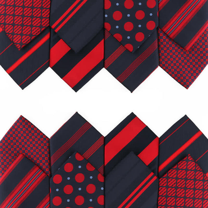 Herrenkrawatte Energetic Red Black Series Gestreift