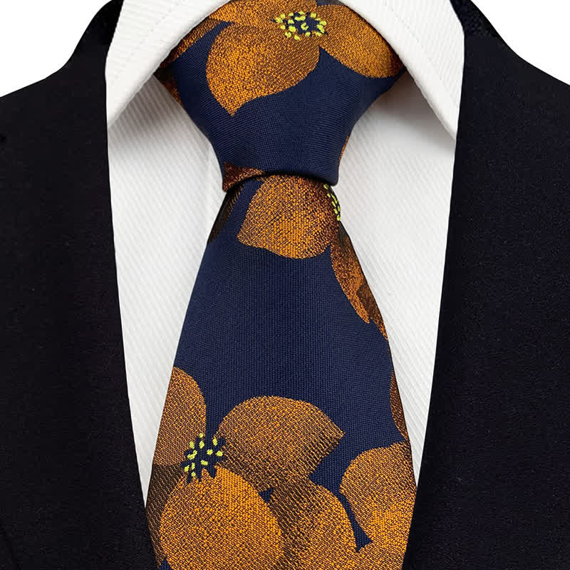 Elegante große Blütenkrawatte für Herren