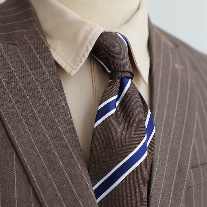 Krawatte der Serie 'Coffee Colors' mit Streifen und Paisley-Muster für Herren - image 5