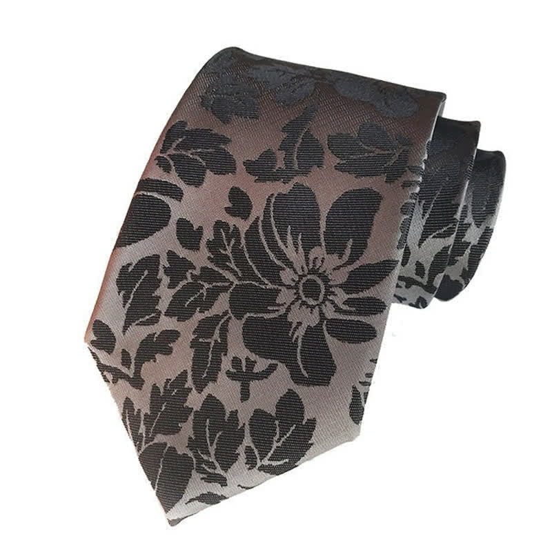 2 Stk. Herren Gartenblätter Blumen Krawatten Set