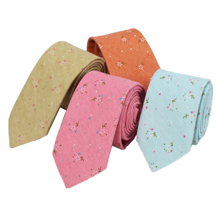 Elegante florale schmale Krawatte für Männer