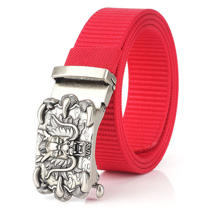 Herren Freizeit Nylon Gürtel mit Drachen Dekor