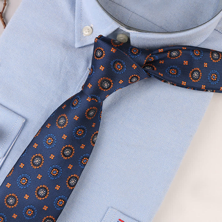 Herren Vintage Krawatte mit geometrischen Blumenmotiven 