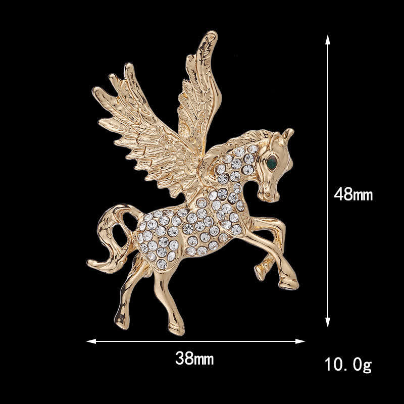 Herren Vintage Pegasus-Flügel Brosche