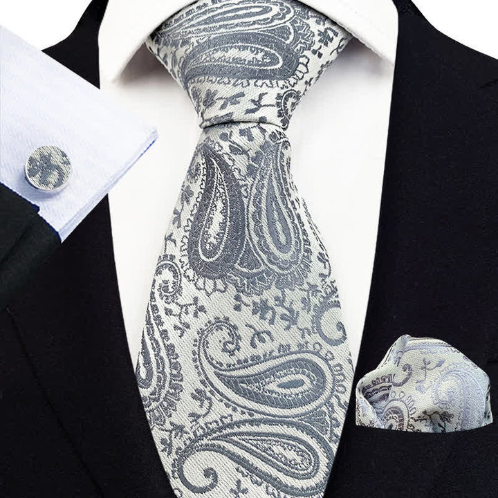 3-tlg. Set mit exotischer Paisley-Krawatte für Herren
