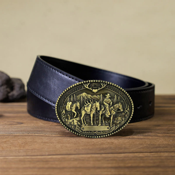 Herren DIY Cowboy Ritter Führt Pferd Schnalle Ledergürtel