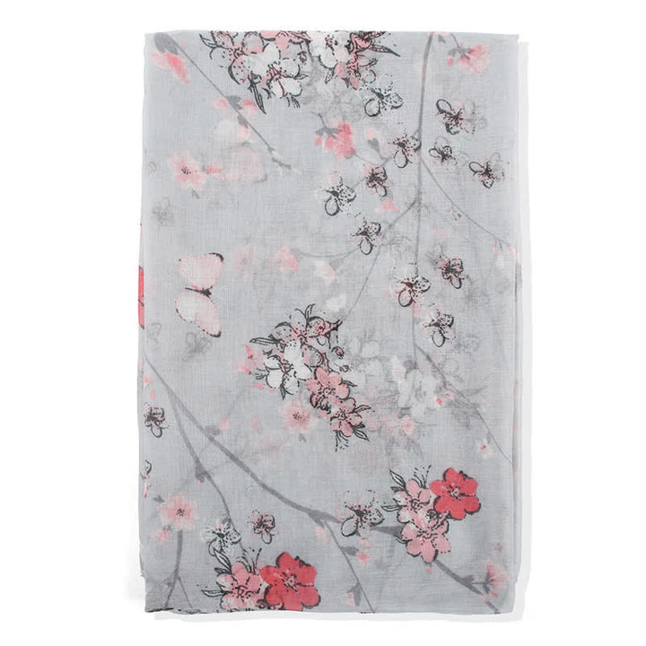 Eleganter, lebhafter Damen-Wickelschal mit Blumenmuster