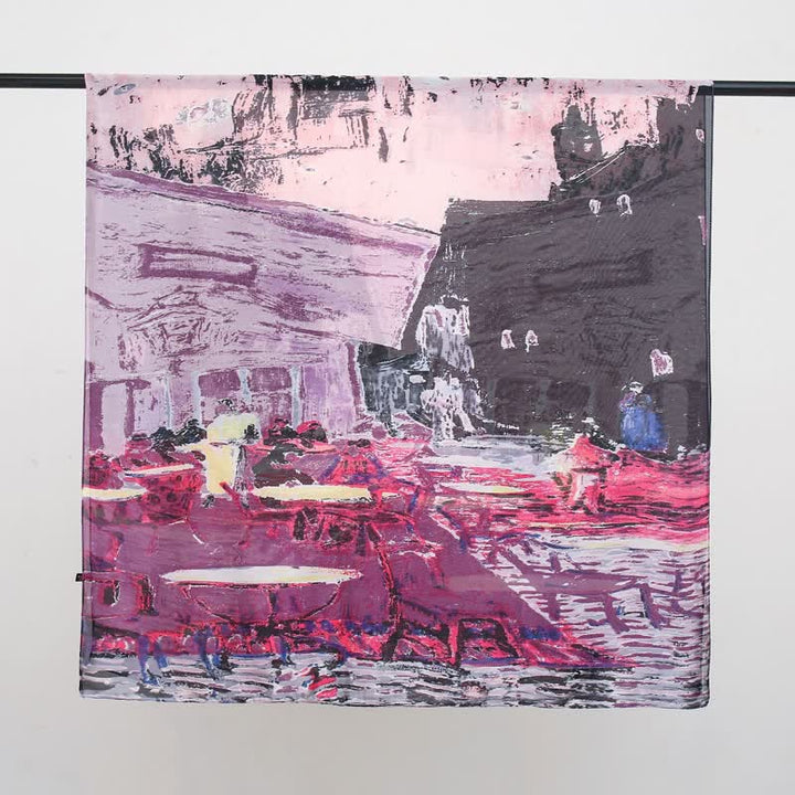Damen-Ölgemälde-Kunst-Frühlingsschal