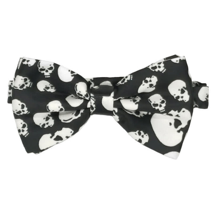 Halloween Herren-Fliege mit blutbespritztem Totenkopf