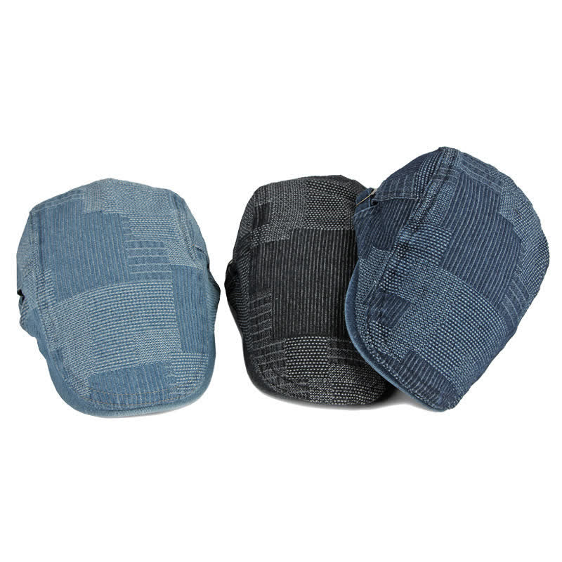 Persönlichkeit Maler Gewaschener Jeans Barett Flachkappe - image 1