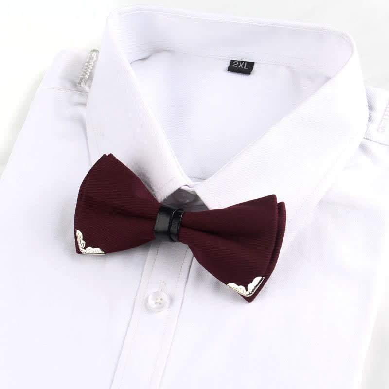 Herren Elegante Goldene Fliege mit Metallbesatz