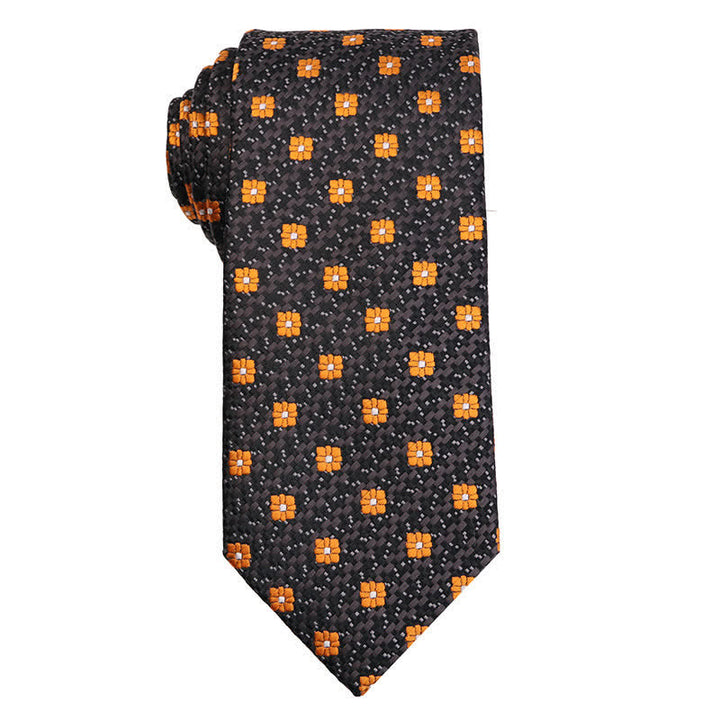 Gold-orangefarbene Paisley-Krawatte für Herren 