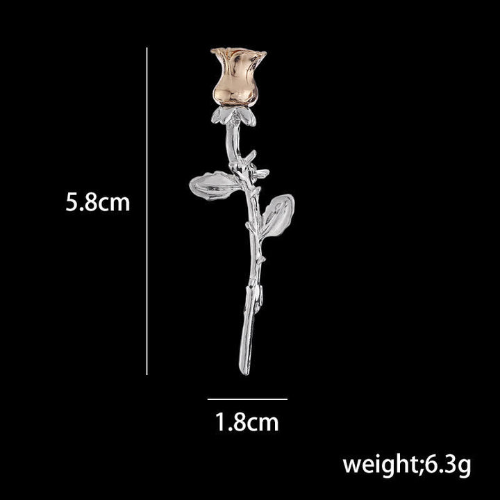 Charmante Rosenstiel-Brosche für Herren