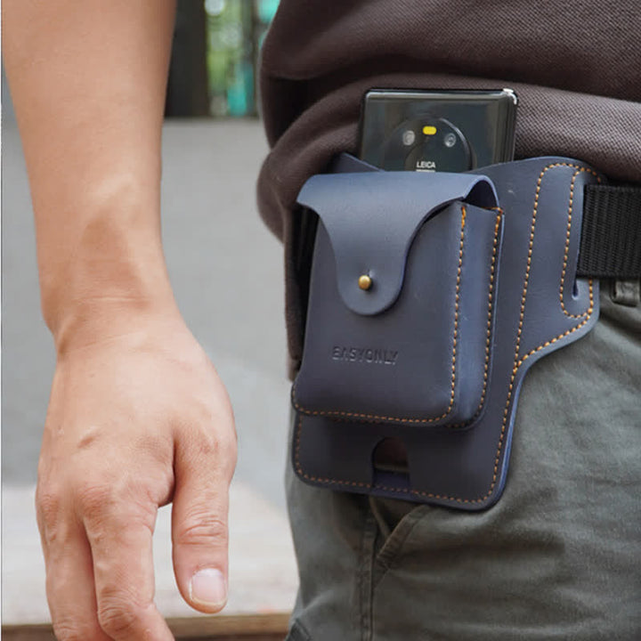 Leder-Gürteltasche mit Handyfach