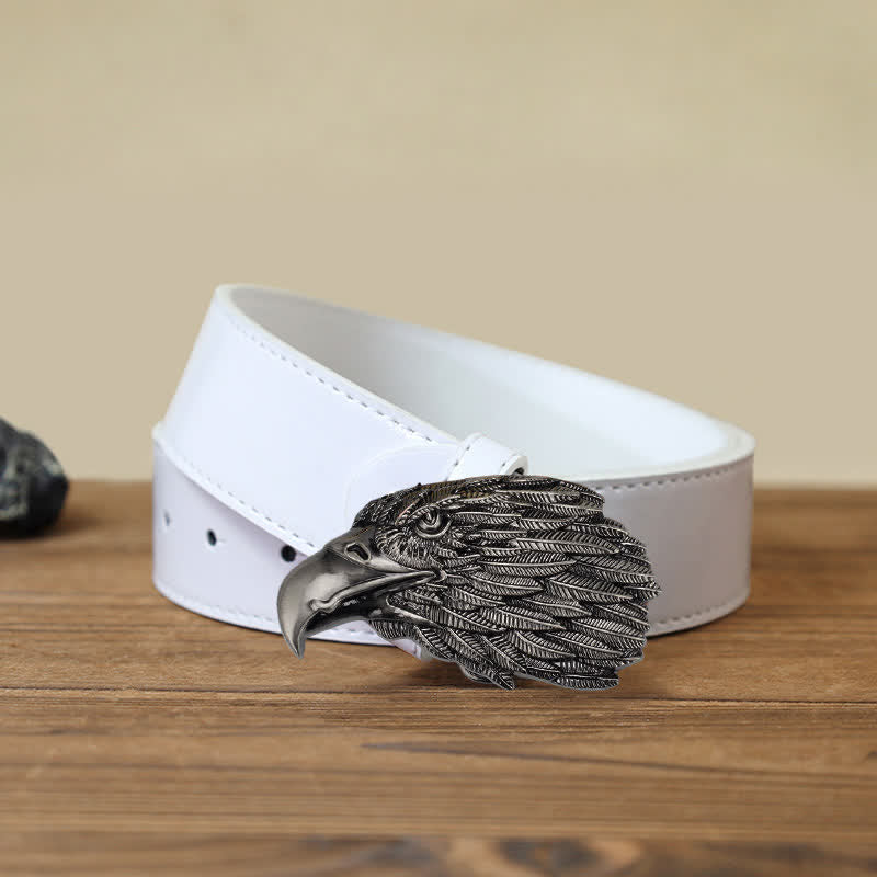 Herrengürtel mit DIY 3D Adlerkopfschnalle aus Leder