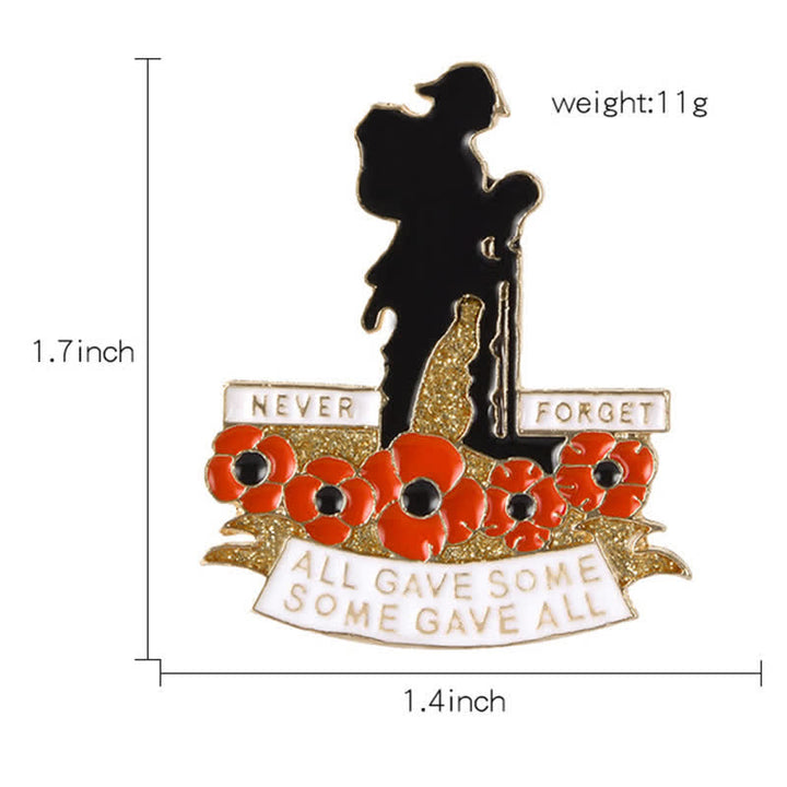 Unisex Gedenkbrosche Britischer Soldat Mohn