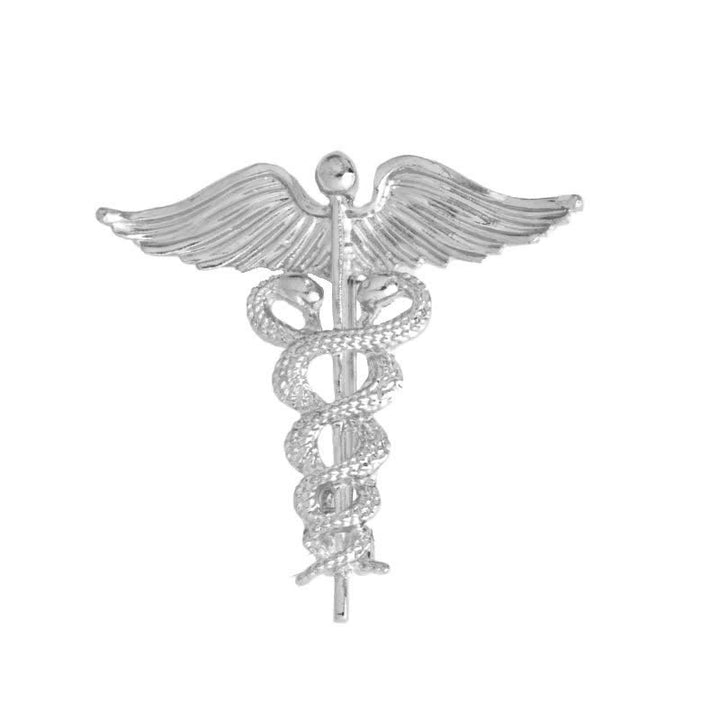Männer Caduceus Doppel-Schlangen Brosche
