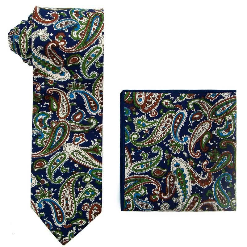 2er Set Exotische Paisley-Krawatten für Herren