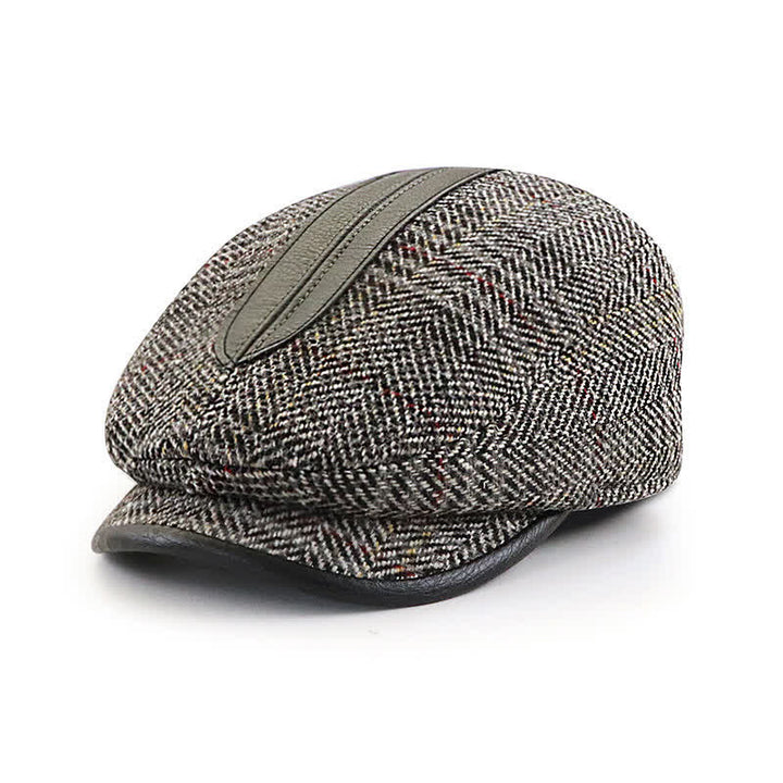 Vintage Maler Kurzer Newsboy Schirm Barettkappe - Grau - M (22"-22 7/8") - image 0