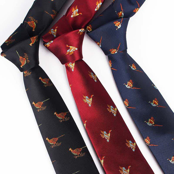 Herren Krawatte mit fliegendem Vogel gestickt 