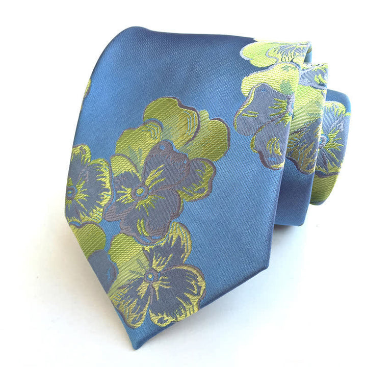 Elegant und faszinierend geblümte Krawatte für Herren - Himmelblau - image 0