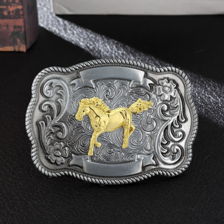 Herren DIY Ledergürtel mit goldener Tierschnalle