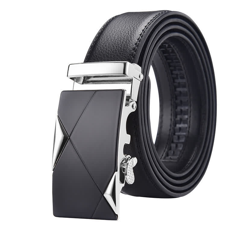 Luxuriöser geprägter automatischer Schnallengürtel für Herren aus Leder - Stil Nr. 2 - Silber - 46 - image 10
