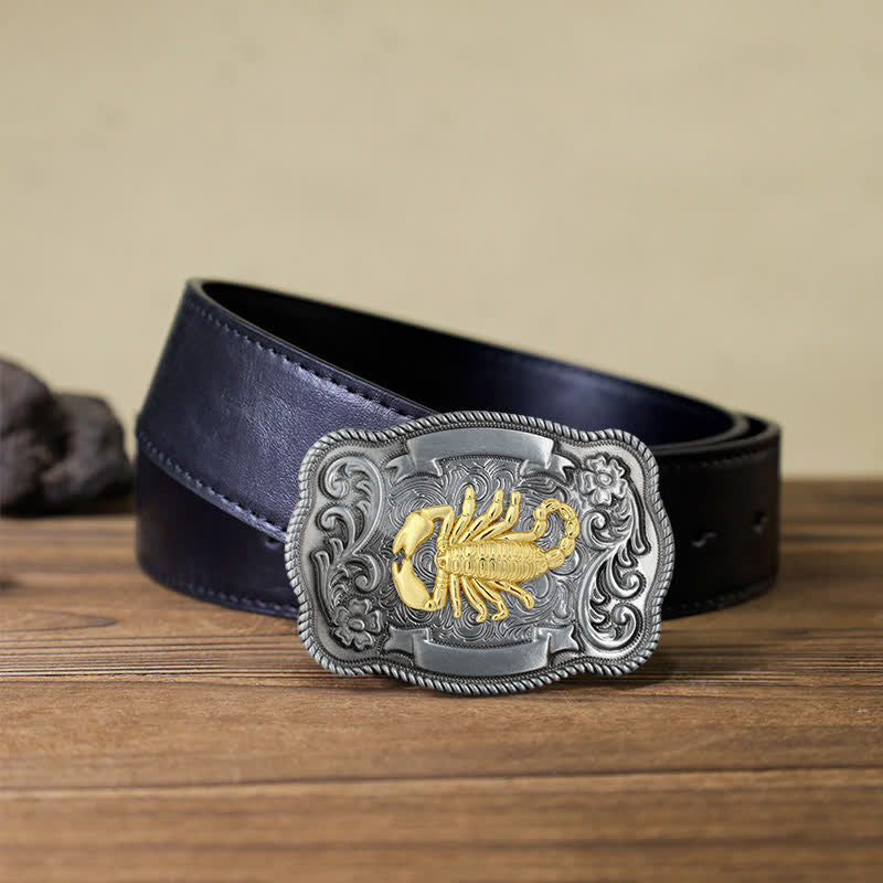 Herren DIY Ledergürtel mit goldener Tierschnalle