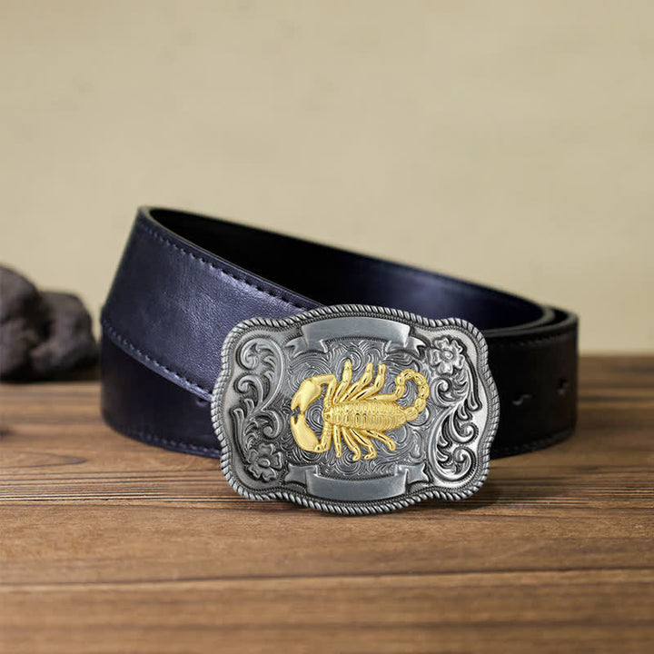 Herren DIY Ledergürtel mit goldener Tierschnalle