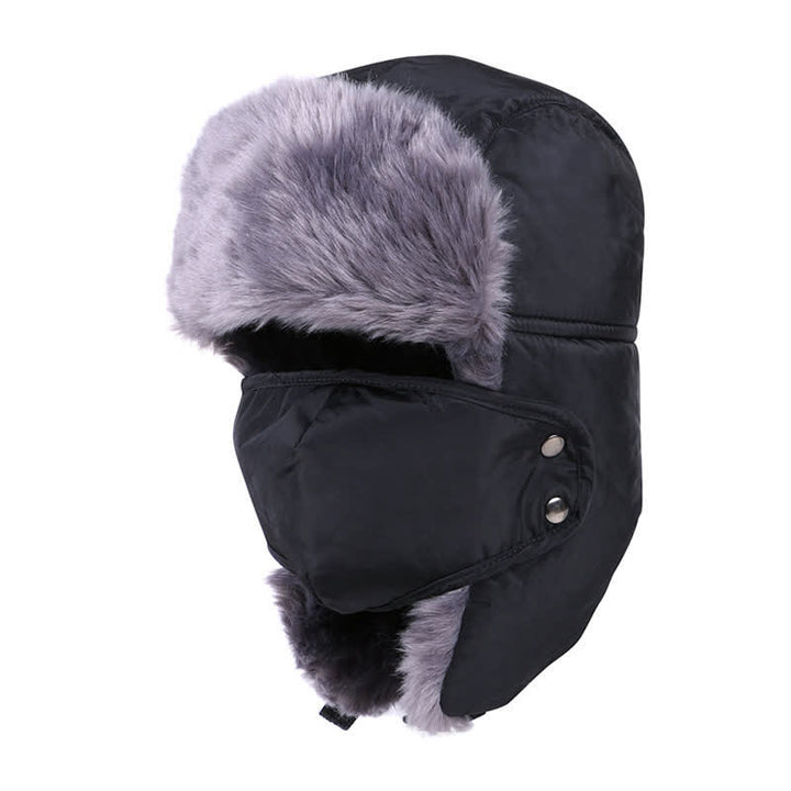 2-teiliger Satz Bergsteigergesichtsmaske und Trapperhut