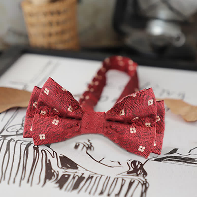 Retro Blumenblätter Fliege für Herren