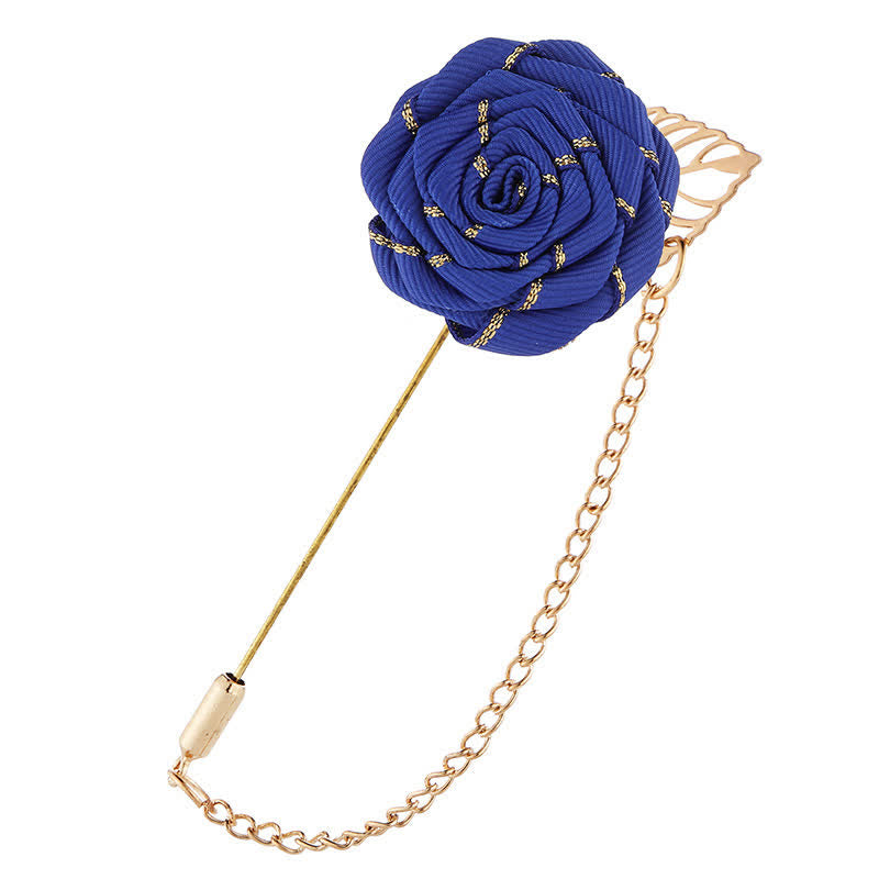 Florale Kamelienkette Brosche für Männer