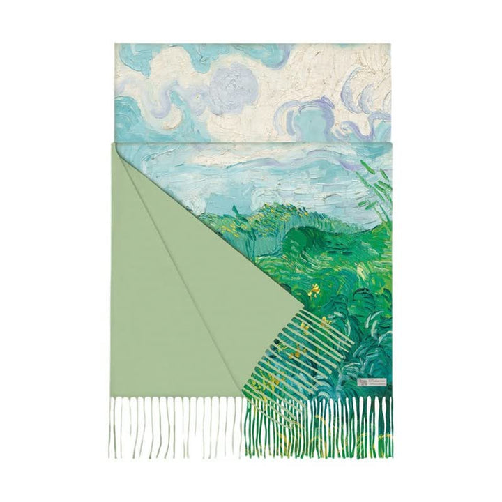 Van Gogh Grüne Weizenfelder Warmer Schal für Frauen
