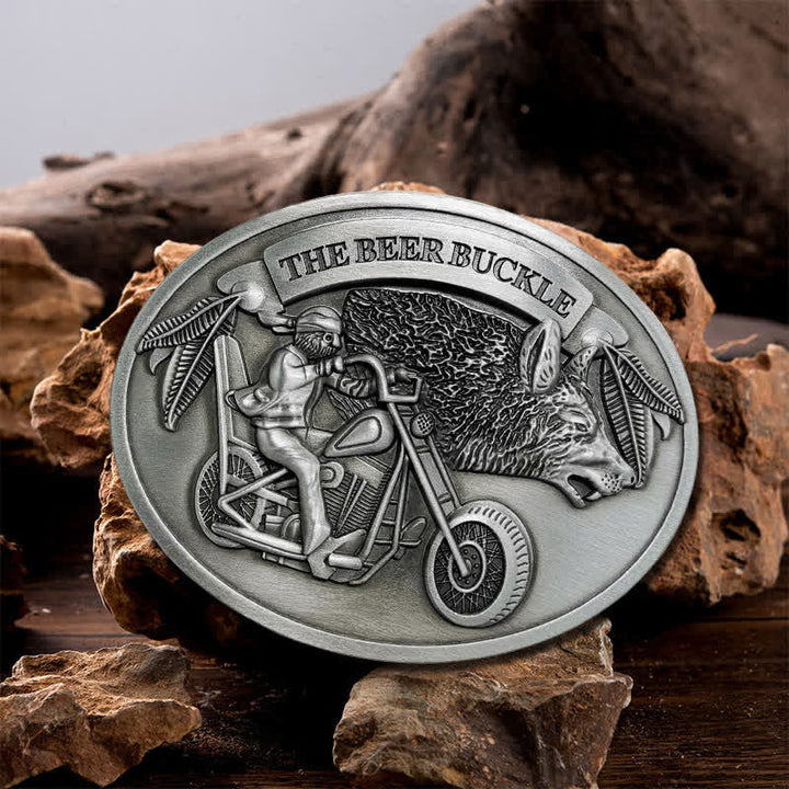 DIY Motorrad Kreativer Bierhalter Schnallen Leder Gürtel für Männer