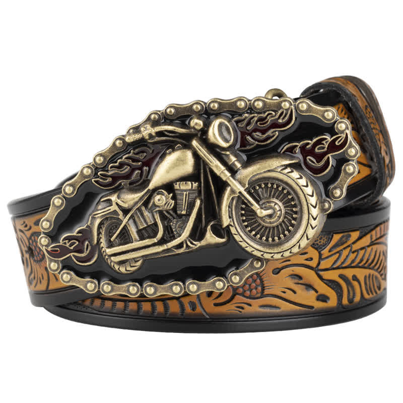 Herren Punk Rock Motorrad Biker Ledergürtel