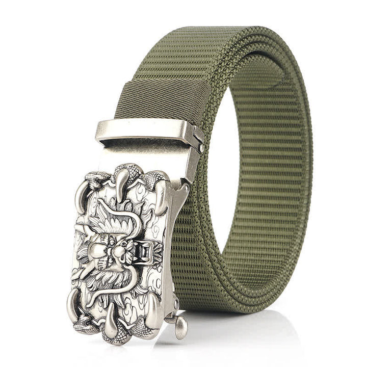 Herren Freizeit Nylon Gürtel mit Drachen Dekor