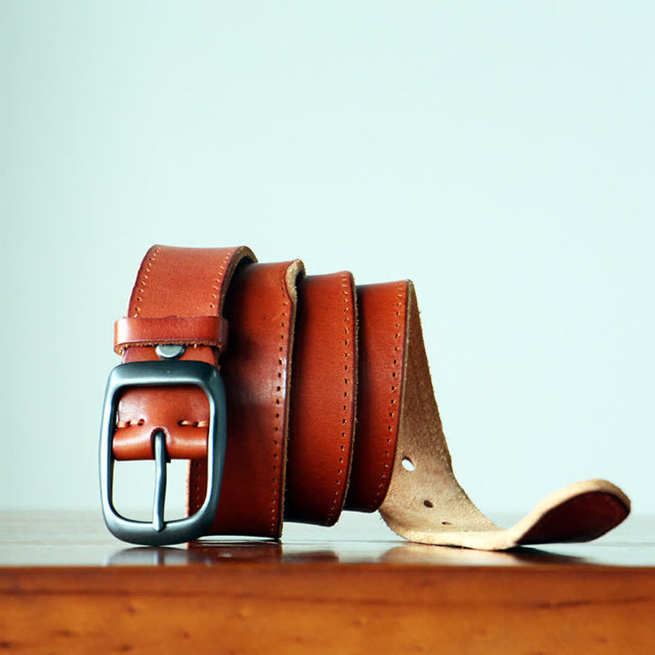 Handgemachter Retro-Hosenledergürtel für Herren