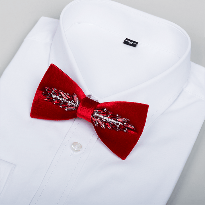 Herren Witty Crystal Samt Fliege