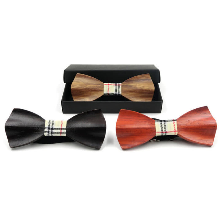 Elegante 3D-gekrümmte Holzfliege für Herren
