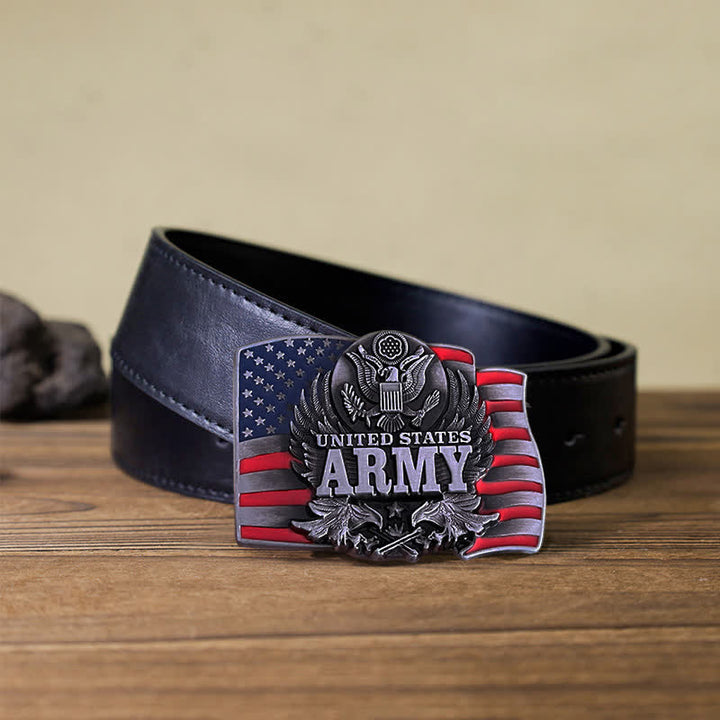 Herren DIY United States Army Schnalle Ledergürtel