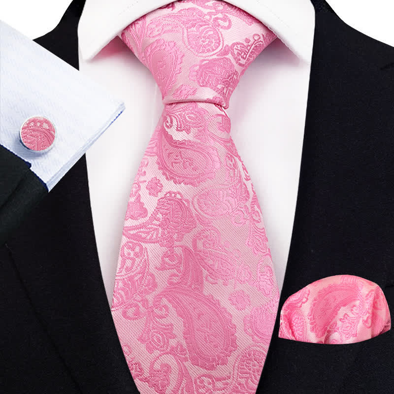 3-tlg. Set mit exotischer Paisley-Krawatte für Herren
