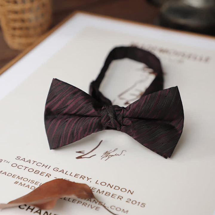 Herren Zarte Vintage Einfarbige Fliege