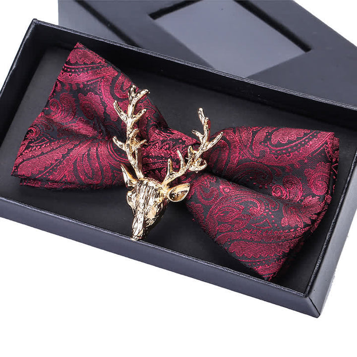 Paisley Weihnachts-Elchkopf-Dekor Fliege für Herren - image 3