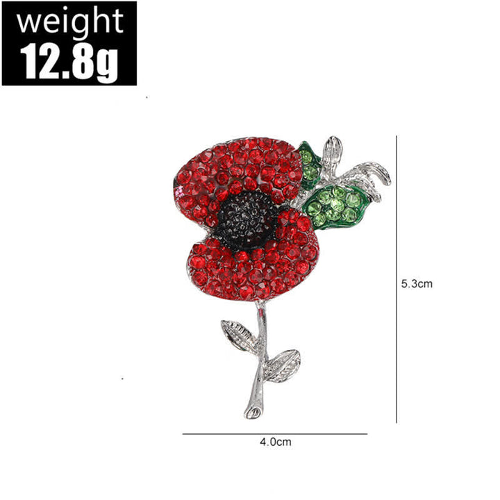 Frauen Lebendige Mohn Saflor Brosche