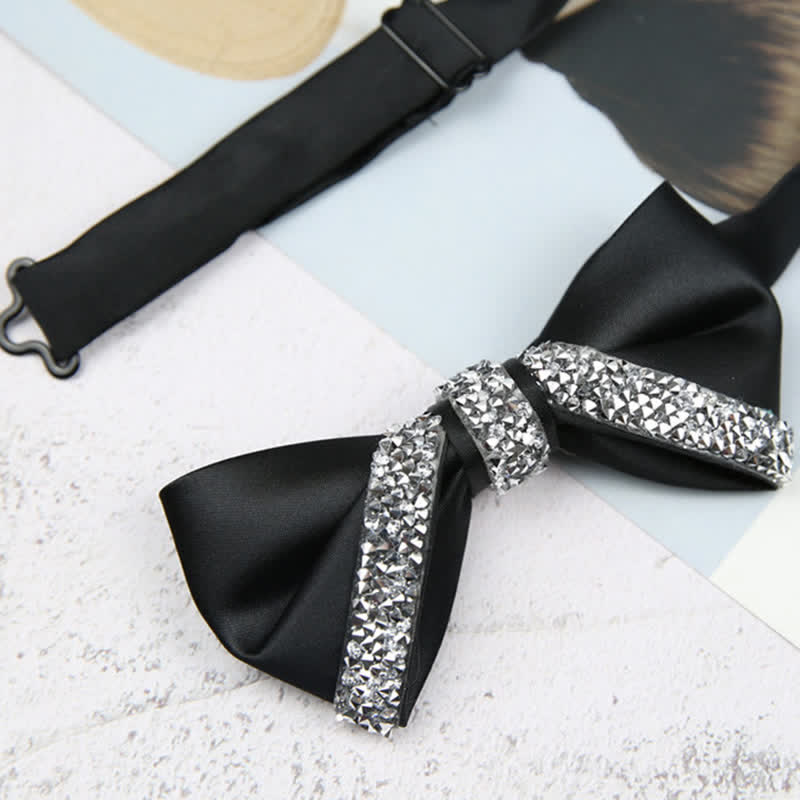 Glitzernde Herren-Fliege mit Strasssteinen für Hochzeiten