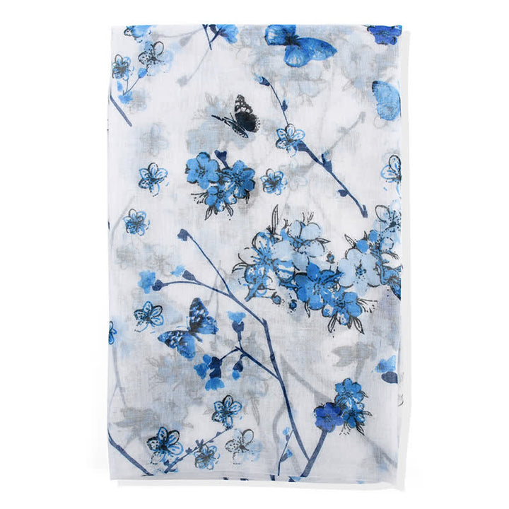 Eleganter, lebhafter Damen-Wickelschal mit Blumenmuster